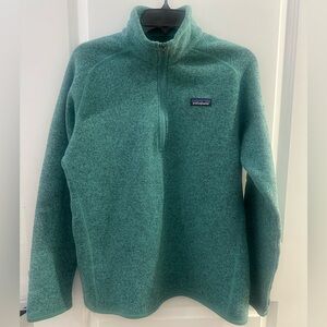 RARE Patagonia Teal Half-Zip Fleece Pullover Size Large EUC